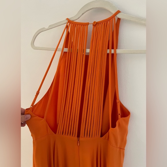 Halston Heritage Orange Dress, Size 0 - Picture 7 of 9